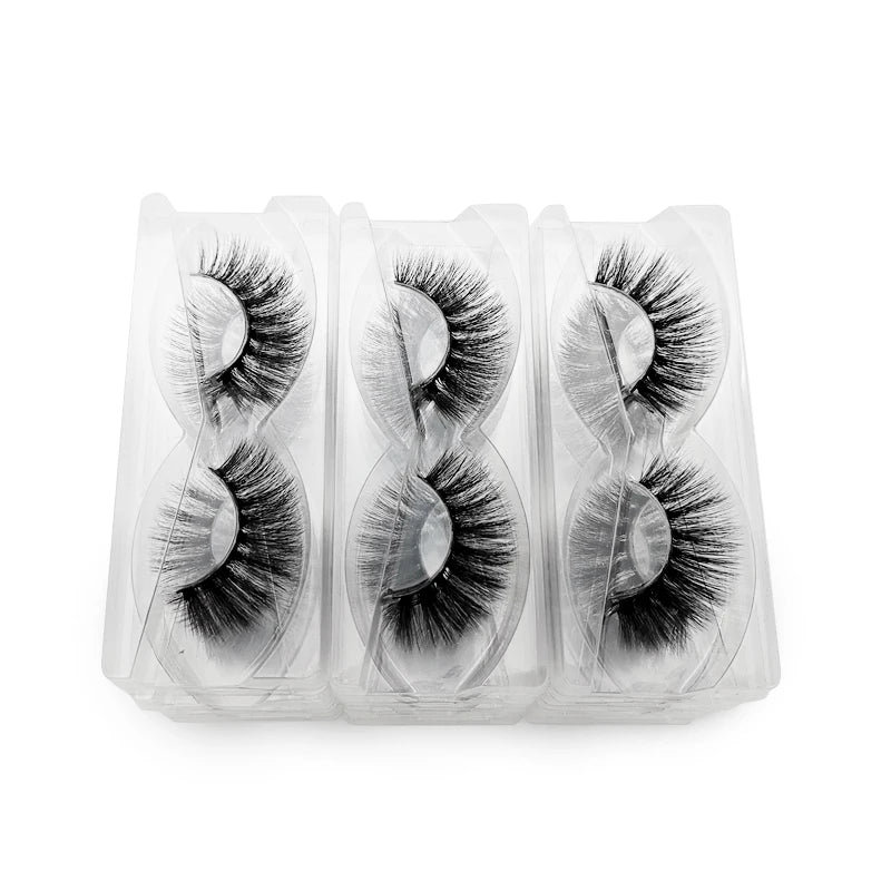 Wholesale Eyelashes 4/20/50/100pcs 3D Mink Lashes Natural Maquiagem False Eyelash Wispy Fluffy Makeup Tools Faux Cilios In Bulk