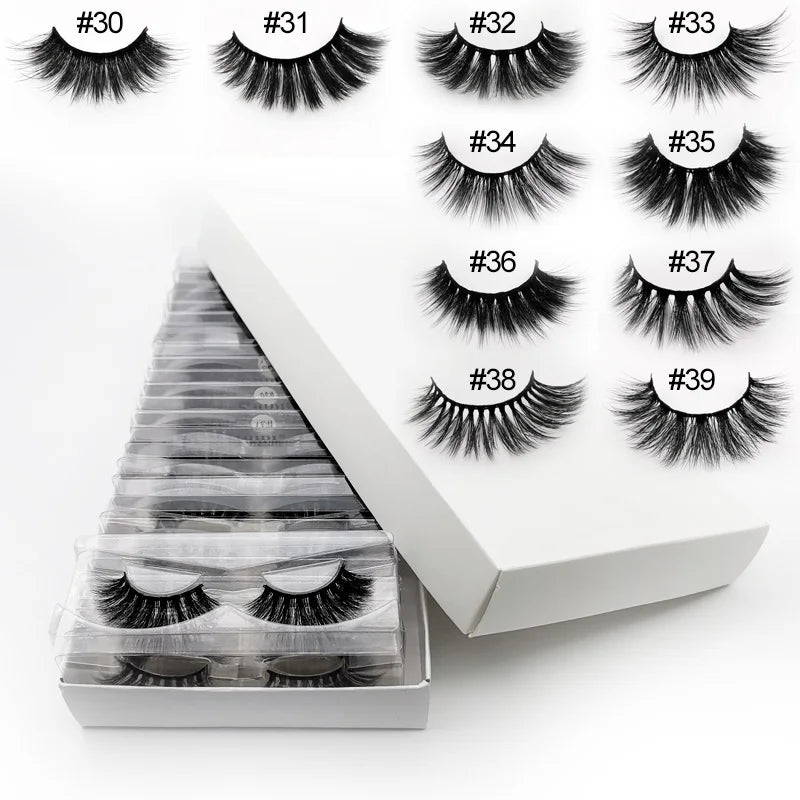 Wholesale Eyelashes 4/20/50/100pcs 3D Mink Lashes Natural Maquiagem False Eyelash Wispy Fluffy Makeup Tools Faux Cilios In Bulk