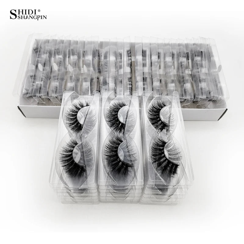 Wholesale Eyelashes 4/20/50/100pcs 3D Mink Lashes Natural Maquiagem False Eyelash Wispy Fluffy Makeup Tools Faux Cilios In Bulk