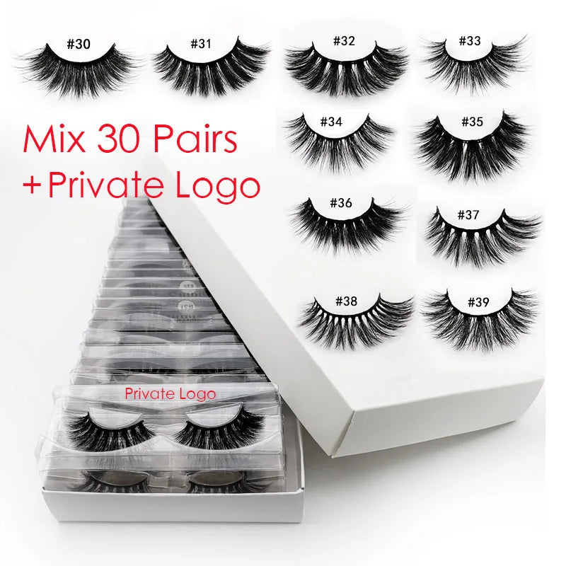 Wholesale Eyelashes 4/20/50/100pcs 3D Mink Lashes Natural Maquiagem False Eyelash Wispy Fluffy Makeup Tools Faux Cilios In Bulk