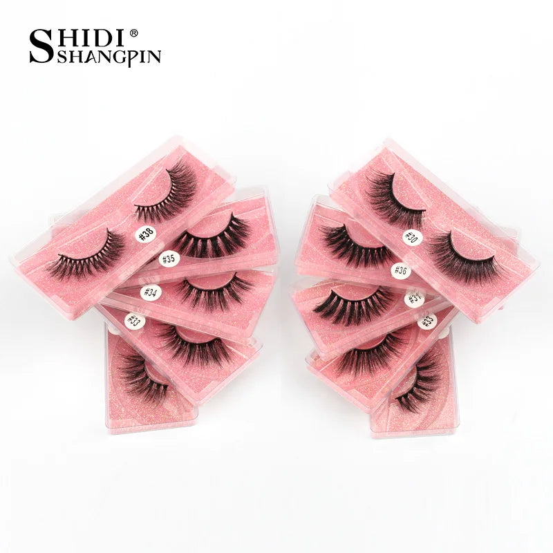Wholesale Eyelashes 4/20/50/100pcs 3D Mink Lashes Natural Maquiagem False Eyelash Wispy Fluffy Makeup Tools Faux Cilios In Bulk