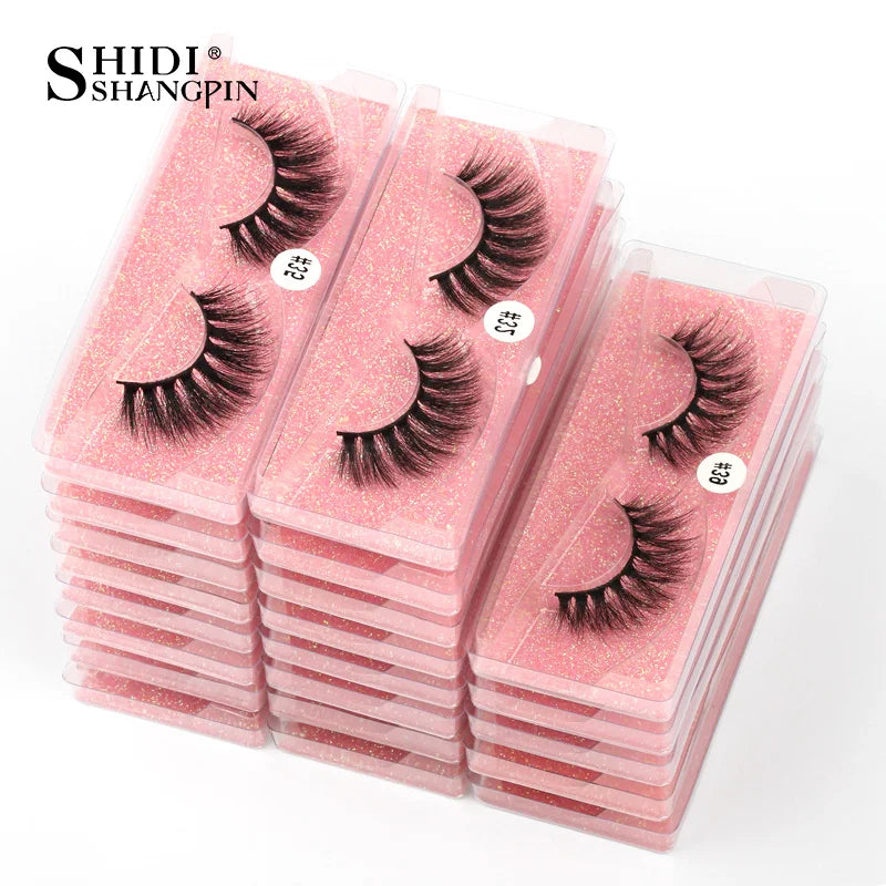 Wholesale Eyelashes 4/20/50/100pcs 3D Mink Lashes Natural Maquiagem False Eyelash Wispy Fluffy Makeup Tools Faux Cilios In Bulk