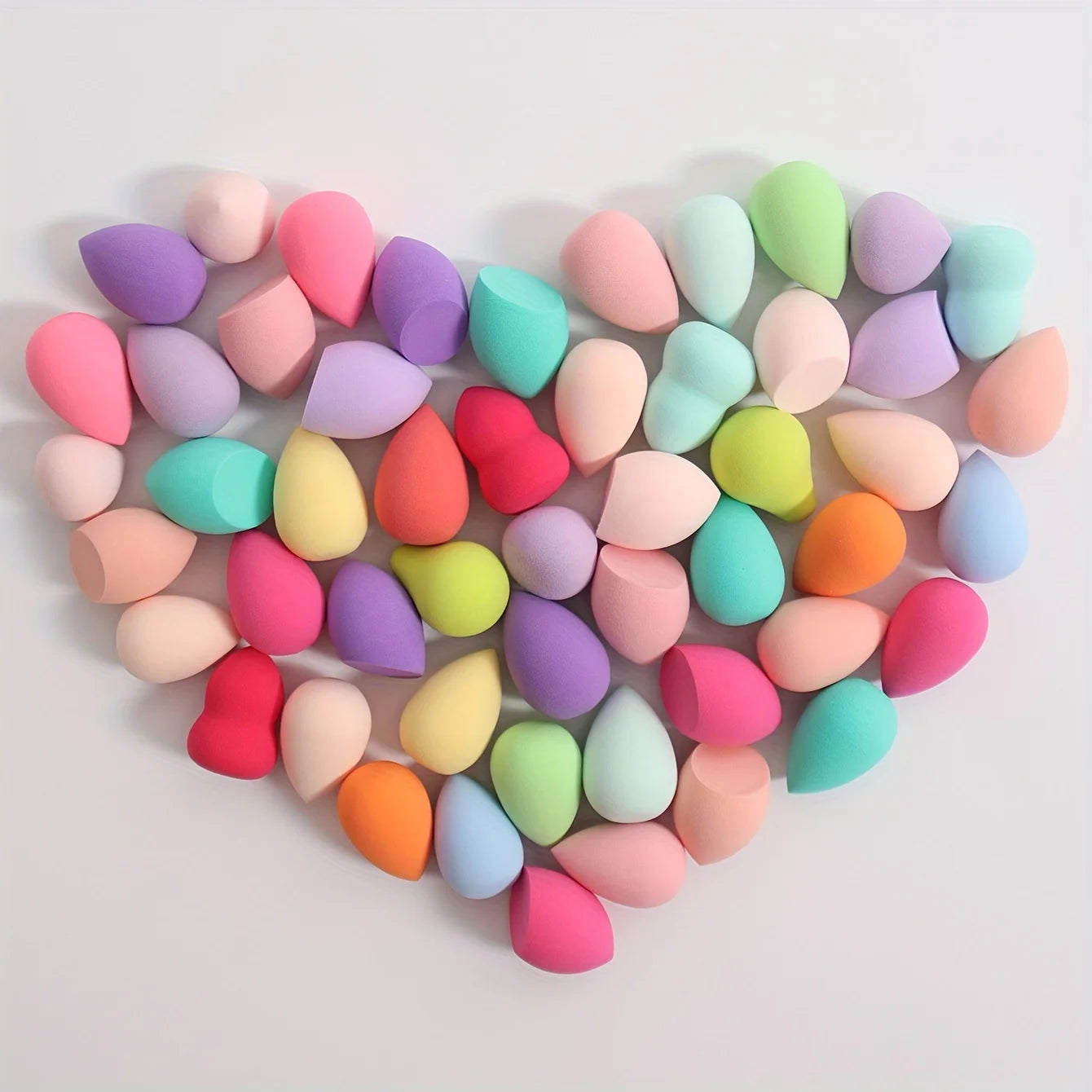 10/20/50/100 pieces of mini beauty sponges, various shapes and colors of makeup sponges, mixed beauty sponge set, makeup tools