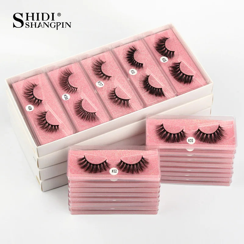 Wholesale Eyelashes 4/20/50/100pcs 3D Mink Lashes Natural Maquiagem False Eyelash Wispy Fluffy Makeup Tools Faux Cilios In Bulk
