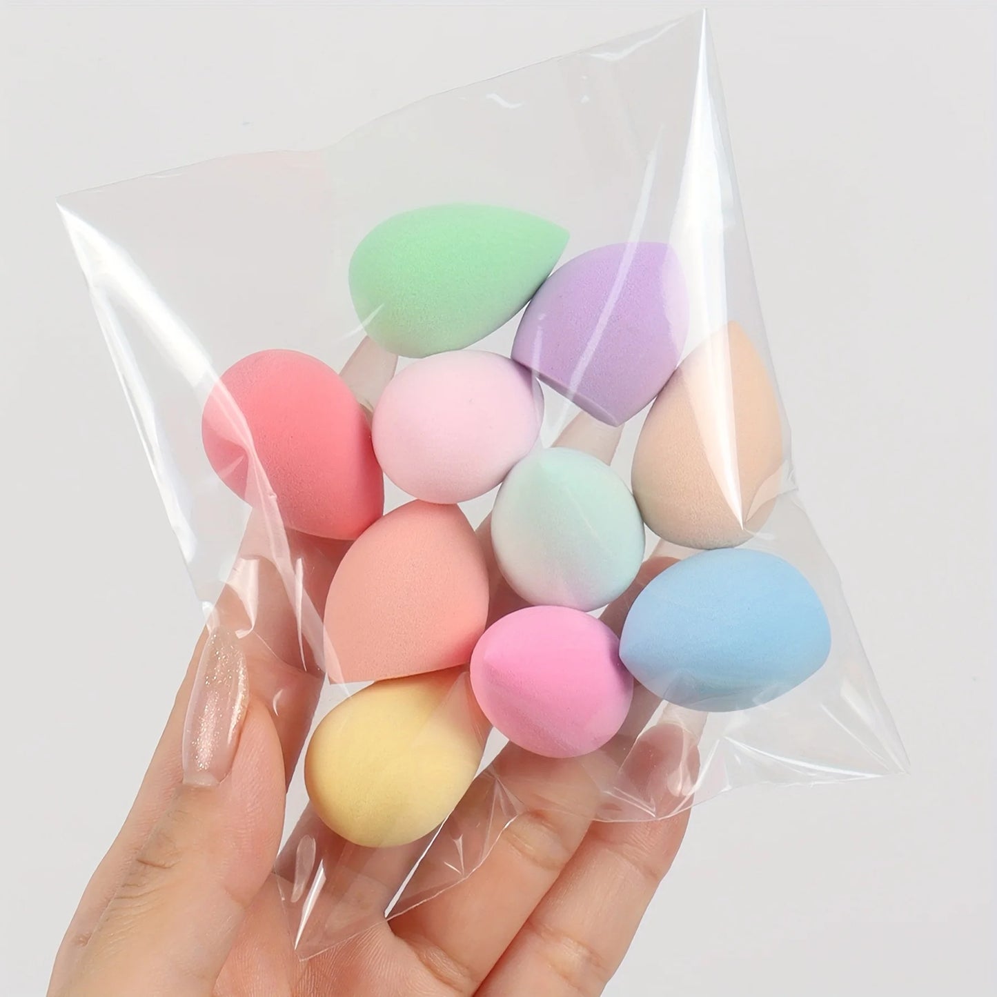10/20/50/100 pieces of mini beauty sponges, various shapes and colors of makeup sponges, mixed beauty sponge set, makeup tools