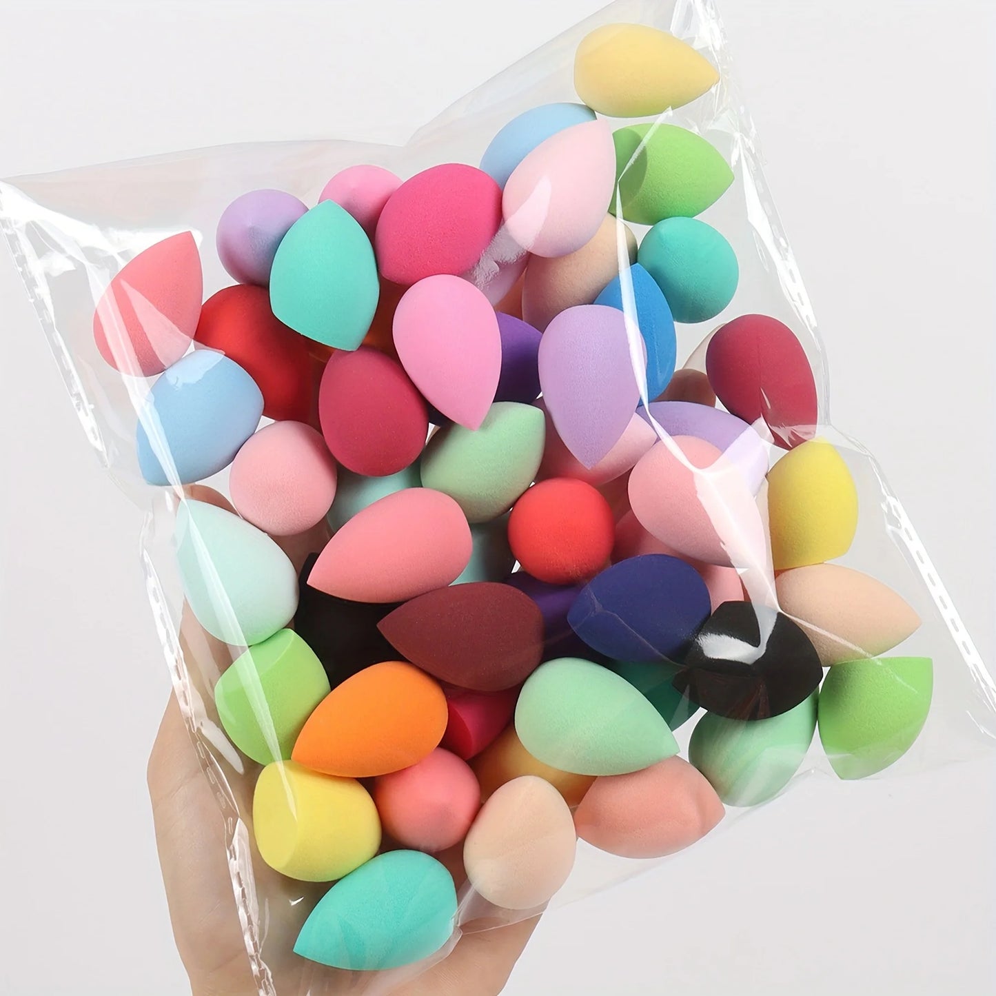 10/20/50/100 pieces of mini beauty sponges, various shapes and colors of makeup sponges, mixed beauty sponge set, makeup tools