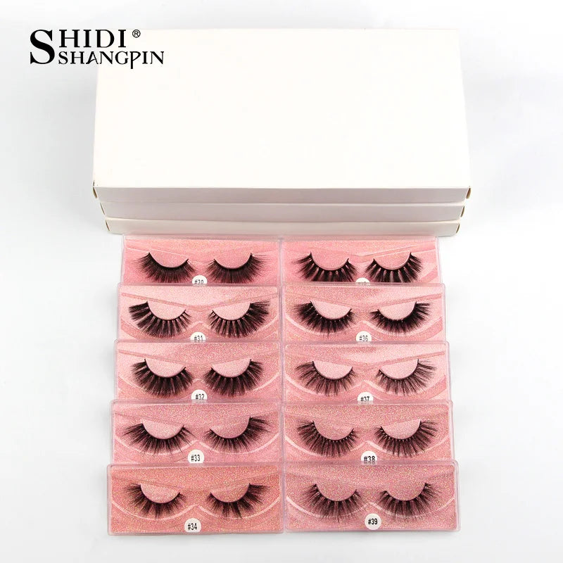 Wholesale Eyelashes 4/20/50/100pcs 3D Mink Lashes Natural Maquiagem False Eyelash Wispy Fluffy Makeup Tools Faux Cilios In Bulk