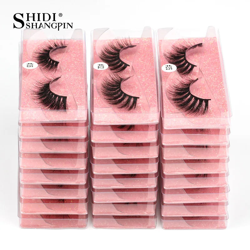 Wholesale Eyelashes 4/20/50/100pcs 3D Mink Lashes Natural Maquiagem False Eyelash Wispy Fluffy Makeup Tools Faux Cilios In Bulk