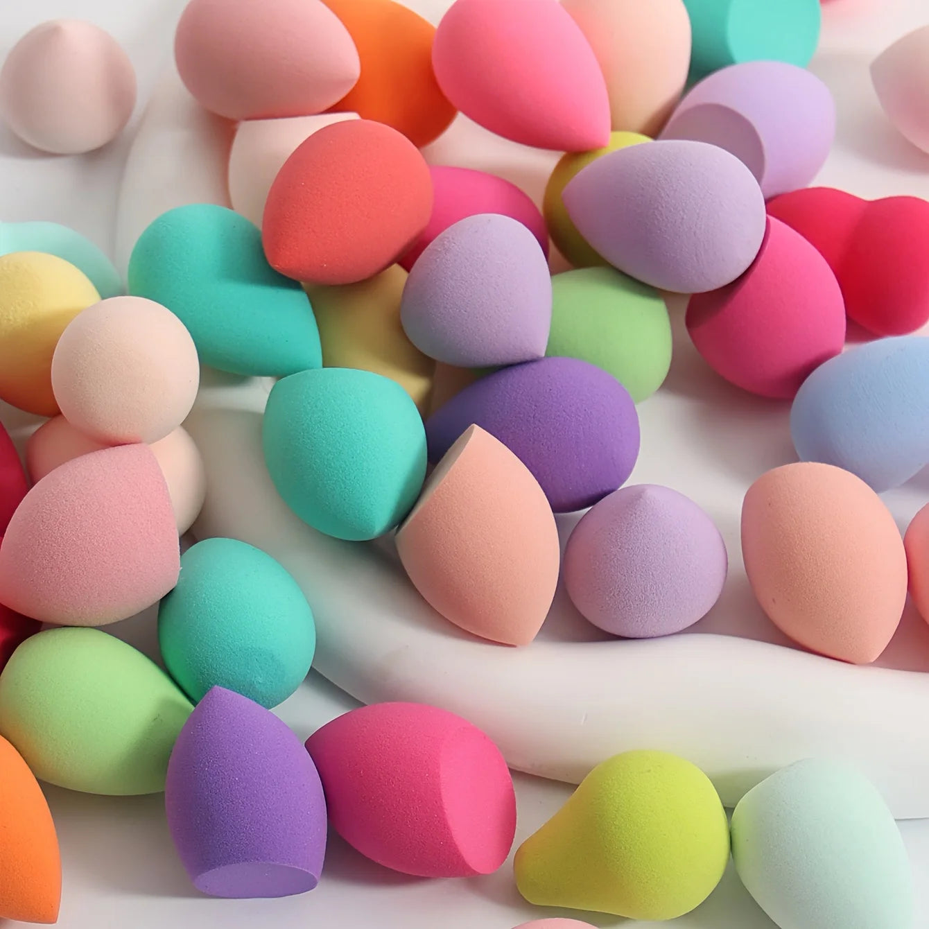 10/20/50/100 pieces of mini beauty sponges, various shapes and colors of makeup sponges, mixed beauty sponge set, makeup tools