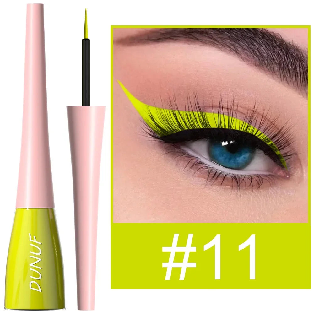 Colorful Liquid Eyeliner Quick Dry Waterproof Eye Pencil Long Lasting Eyes Cosmetic Blue Green Glitter Eye Showdow Makeup Tools