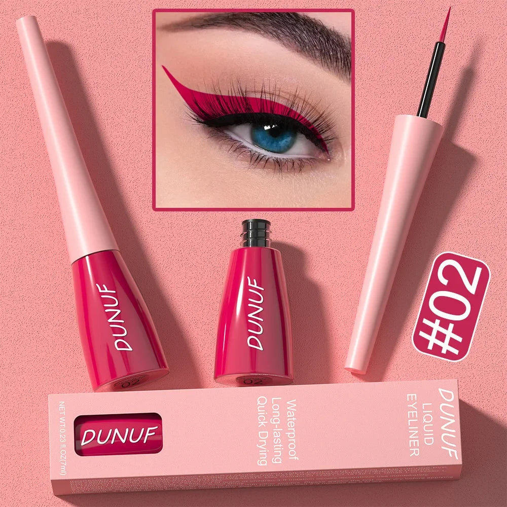 Colorful Liquid Eyeliner Quick Dry Waterproof Eye Pencil Long Lasting Eyes Cosmetic Blue Green Glitter Eye Showdow Makeup Tools