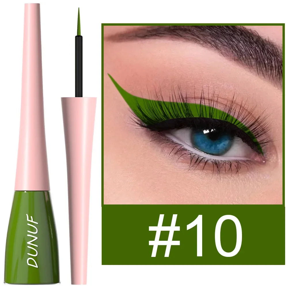 Colorful Liquid Eyeliner Quick Dry Waterproof Eye Pencil Long Lasting Eyes Cosmetic Blue Green Glitter Eye Showdow Makeup Tools