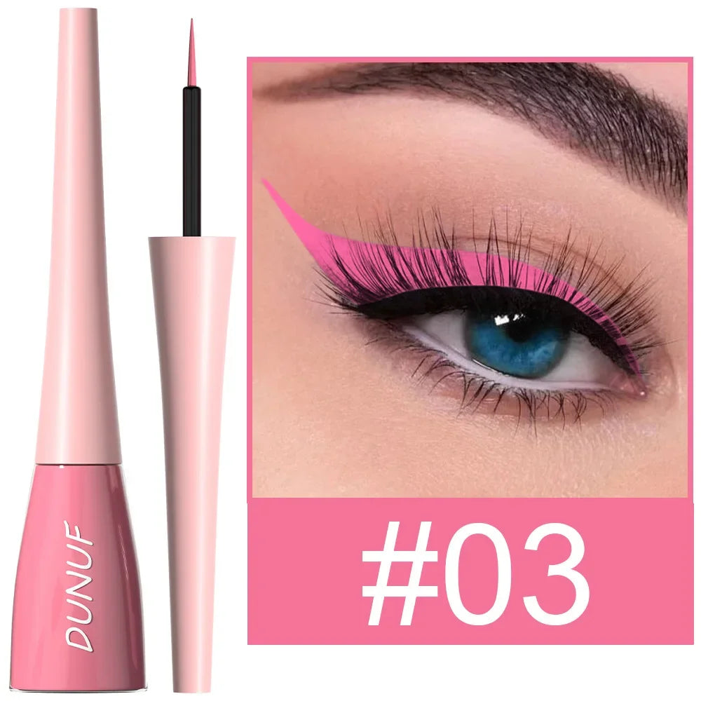 Colorful Liquid Eyeliner Quick Dry Waterproof Eye Pencil Long Lasting Eyes Cosmetic Blue Green Glitter Eye Showdow Makeup Tools