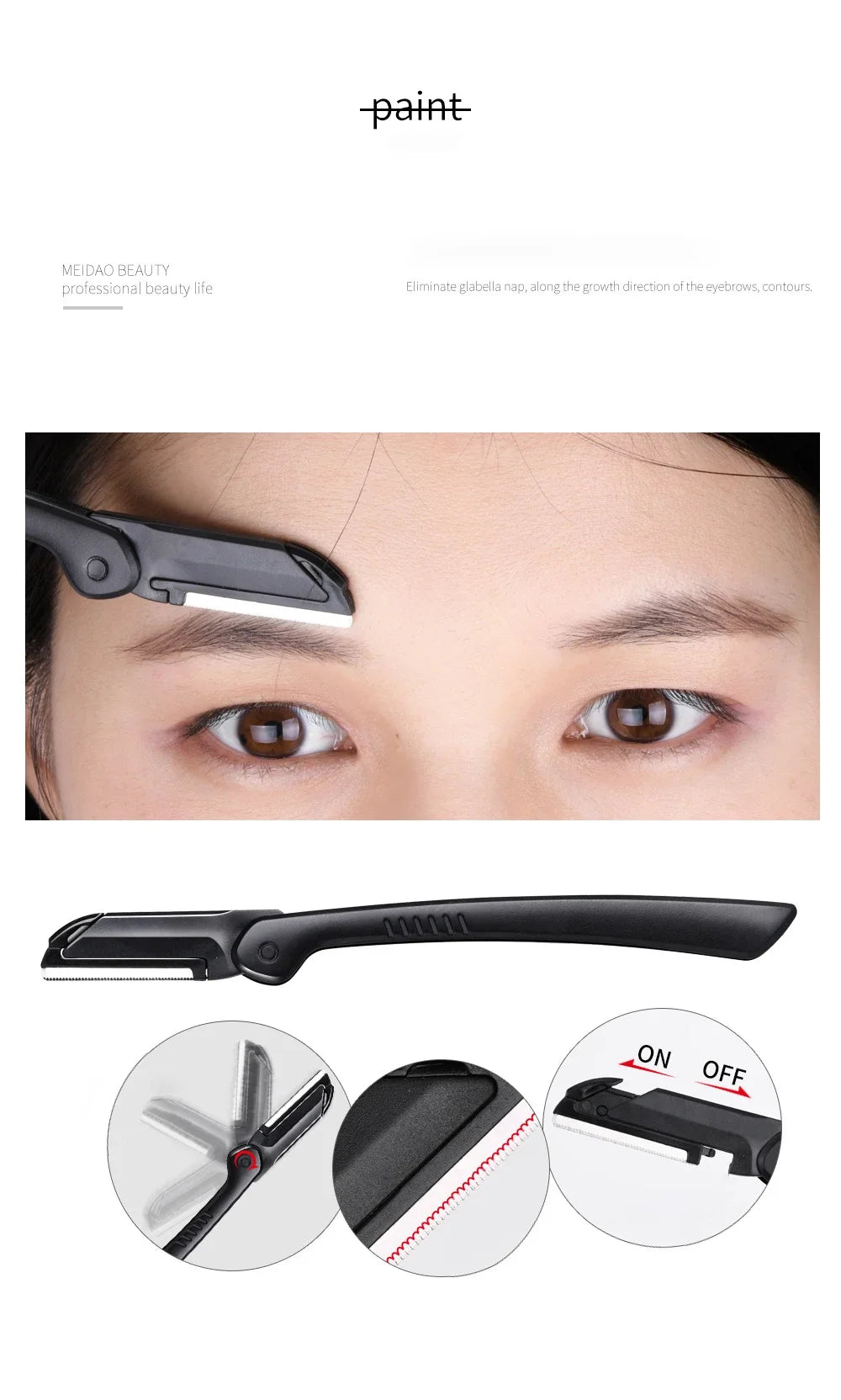 2-17 PCS Eyebrow Trimmer Set  Eyebrow Razor Scraping  Eyebrow Comb Razor Clip Scissors Tweezers Makeup Tools Sets