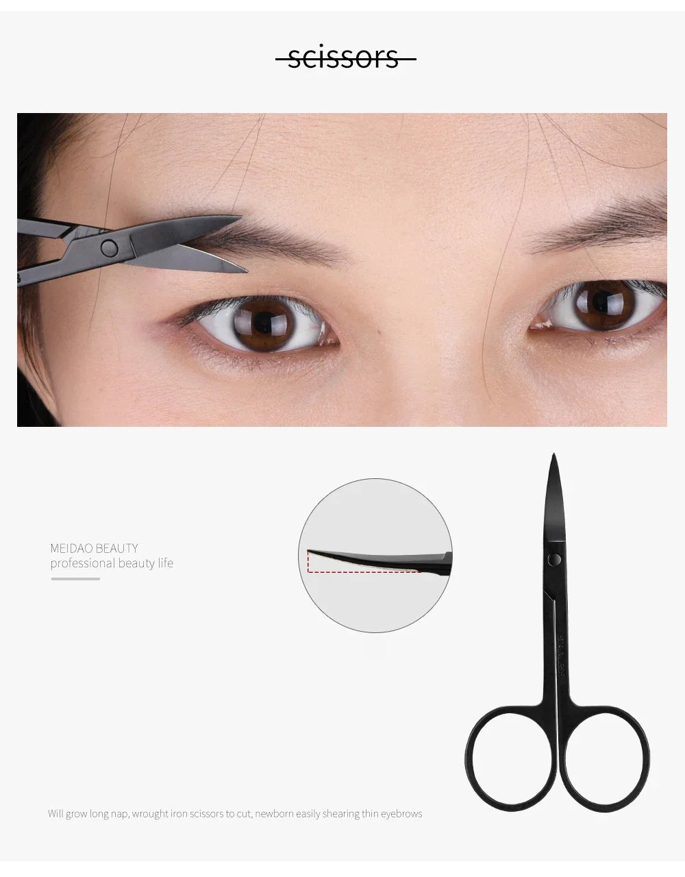 2-17 PCS Eyebrow Trimmer Set  Eyebrow Razor Scraping  Eyebrow Comb Razor Clip Scissors Tweezers Makeup Tools Sets