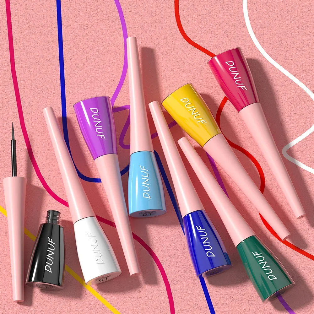 Colorful Liquid Eyeliner Quick Dry Waterproof Eye Pencil Long Lasting Eyes Cosmetic Blue Green Glitter Eye Showdow Makeup Tools