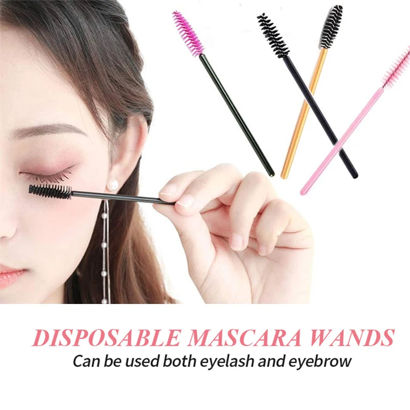 CNK Disposable Lip Brushes Eyelash Mascara Wands 2 In 1 Bundle Sale Lipstick Cotton Swab Lipgloss Brush Makeup Tools Applicators