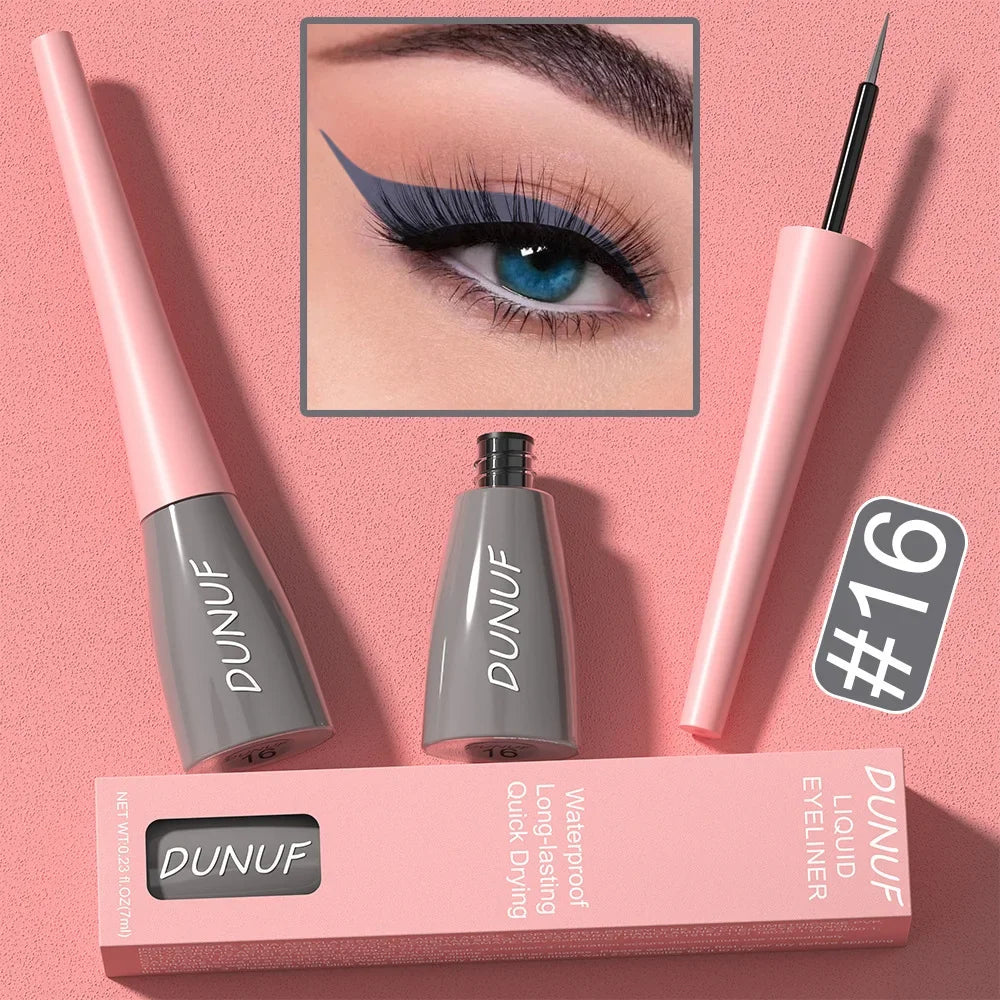 Colorful Liquid Eyeliner Quick Dry Waterproof Eye Pencil Long Lasting Eyes Cosmetic Blue Green Glitter Eye Showdow Makeup Tools