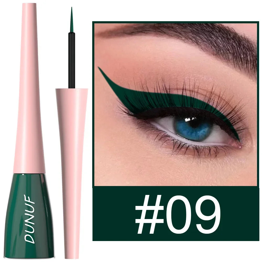 Colorful Liquid Eyeliner Quick Dry Waterproof Eye Pencil Long Lasting Eyes Cosmetic Blue Green Glitter Eye Showdow Makeup Tools