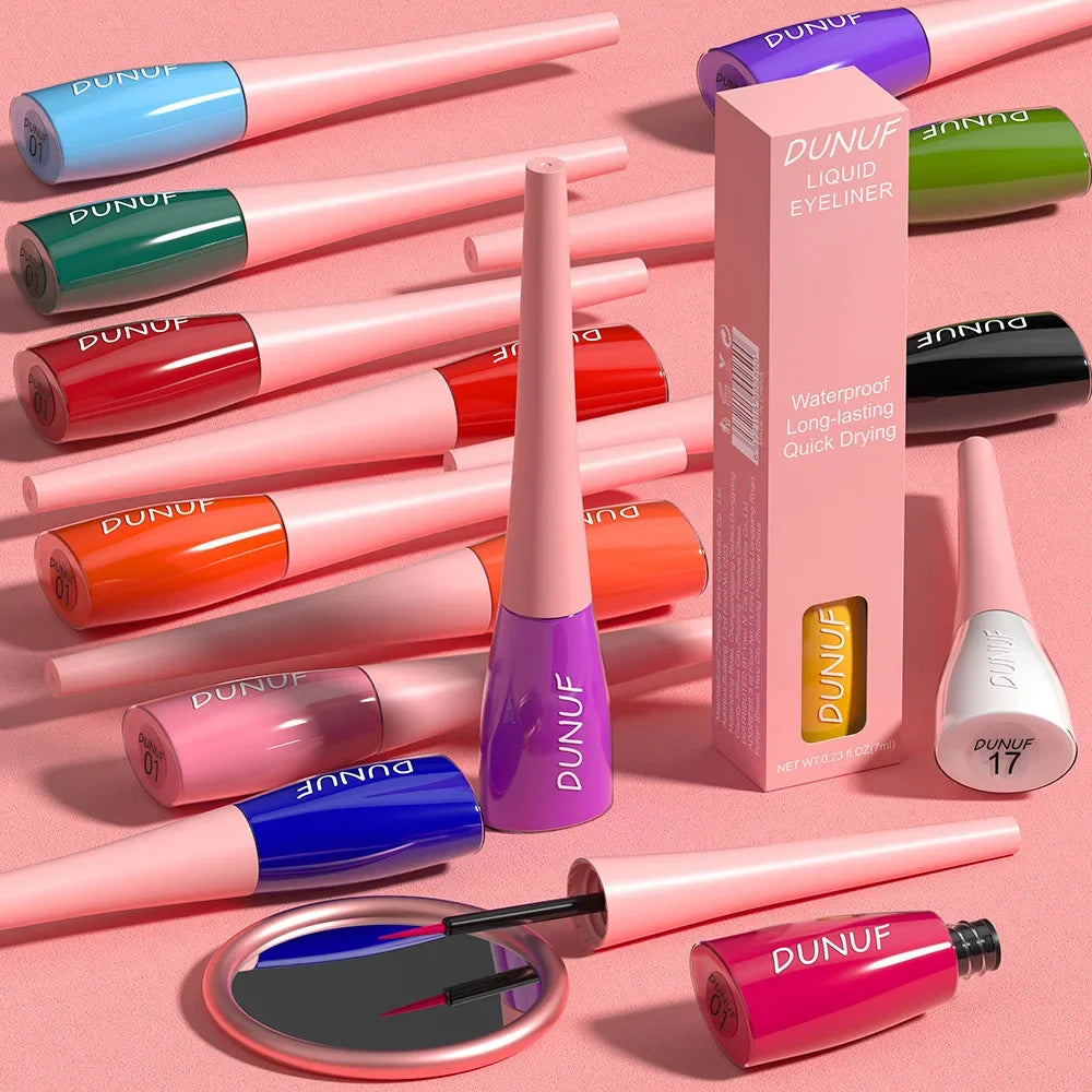 Colorful Liquid Eyeliner Quick Dry Waterproof Eye Pencil Long Lasting Eyes Cosmetic Blue Green Glitter Eye Showdow Makeup Tools