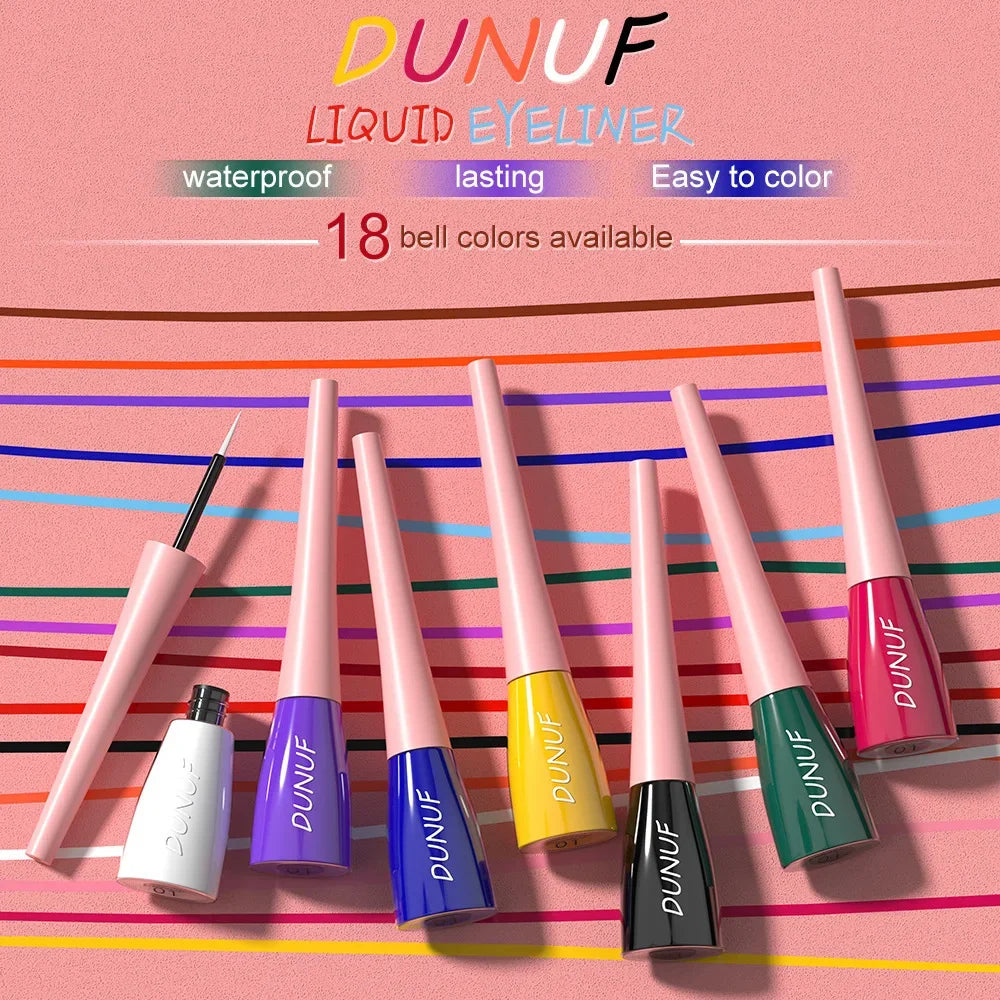Colorful Liquid Eyeliner Quick Dry Waterproof Eye Pencil Long Lasting Eyes Cosmetic Blue Green Glitter Eye Showdow Makeup Tools
