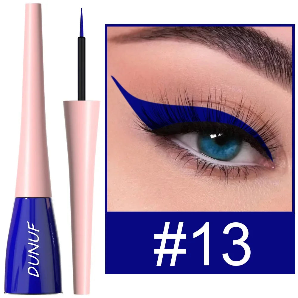 Colorful Liquid Eyeliner Quick Dry Waterproof Eye Pencil Long Lasting Eyes Cosmetic Blue Green Glitter Eye Showdow Makeup Tools