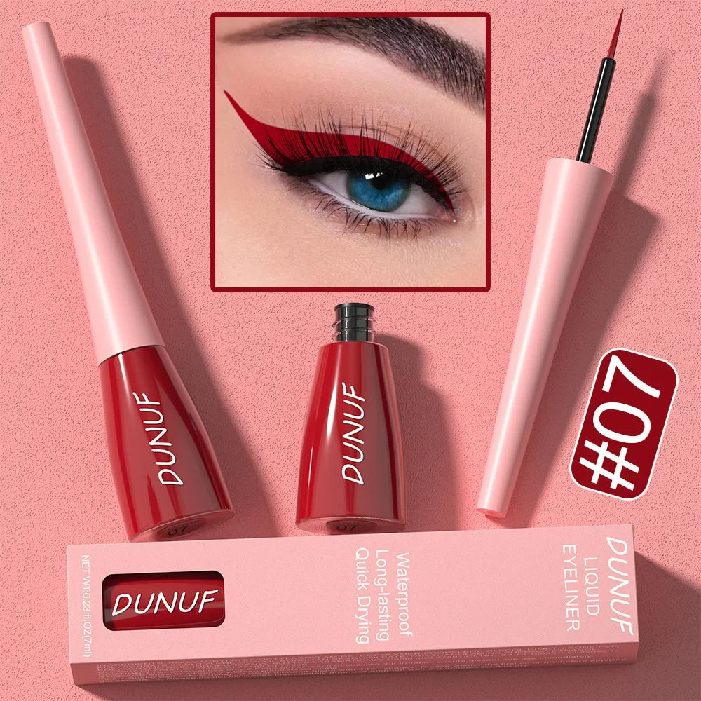 Colorful Liquid Eyeliner Quick Dry Waterproof Eye Pencil Long Lasting Eyes Cosmetic Blue Green Glitter Eye Showdow Makeup Tools
