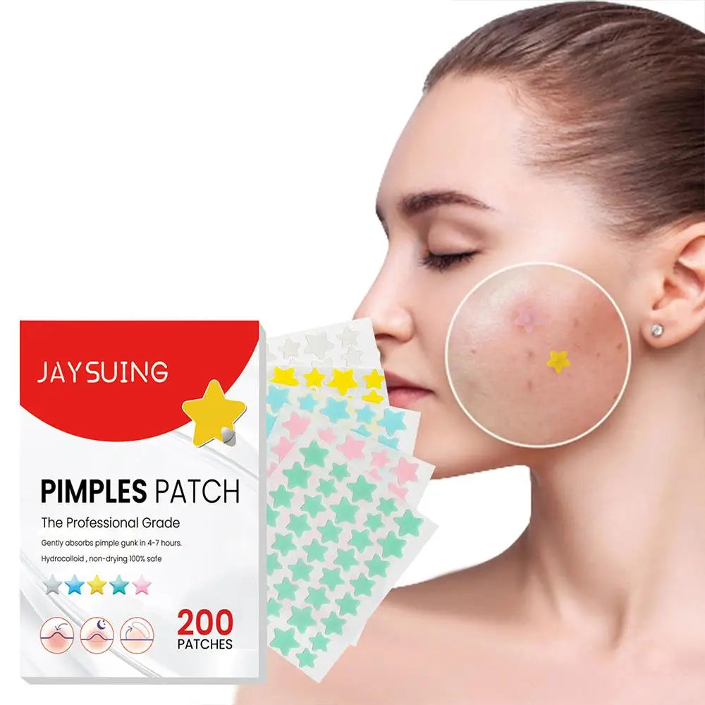 200pcs Star Pimple Patch Acne Invisible Acne Removal Stickers Originality Concealer Face Spot Beauty Skin Care Makeup Tools