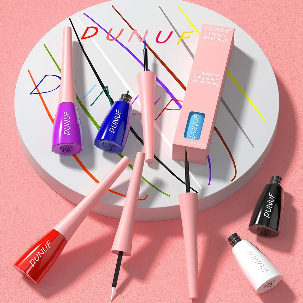 Colorful Liquid Eyeliner Quick Dry Waterproof Eye Pencil Long Lasting Eyes Cosmetic Blue Green Glitter Eye Showdow Makeup Tools