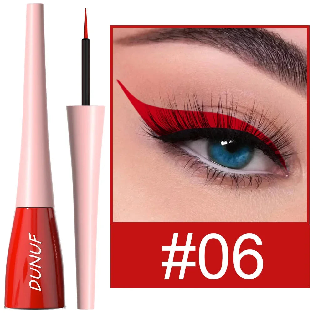 Colorful Liquid Eyeliner Quick Dry Waterproof Eye Pencil Long Lasting Eyes Cosmetic Blue Green Glitter Eye Showdow Makeup Tools