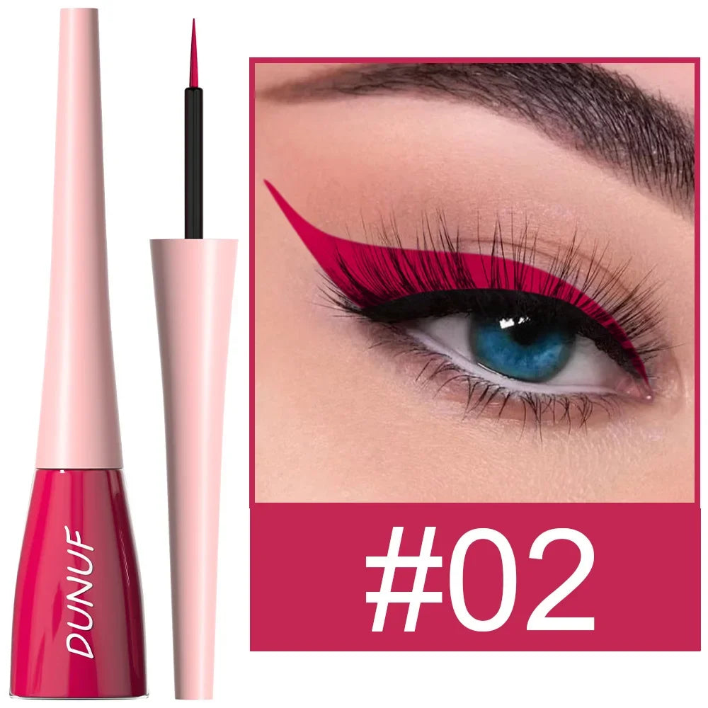 Colorful Liquid Eyeliner Quick Dry Waterproof Eye Pencil Long Lasting Eyes Cosmetic Blue Green Glitter Eye Showdow Makeup Tools