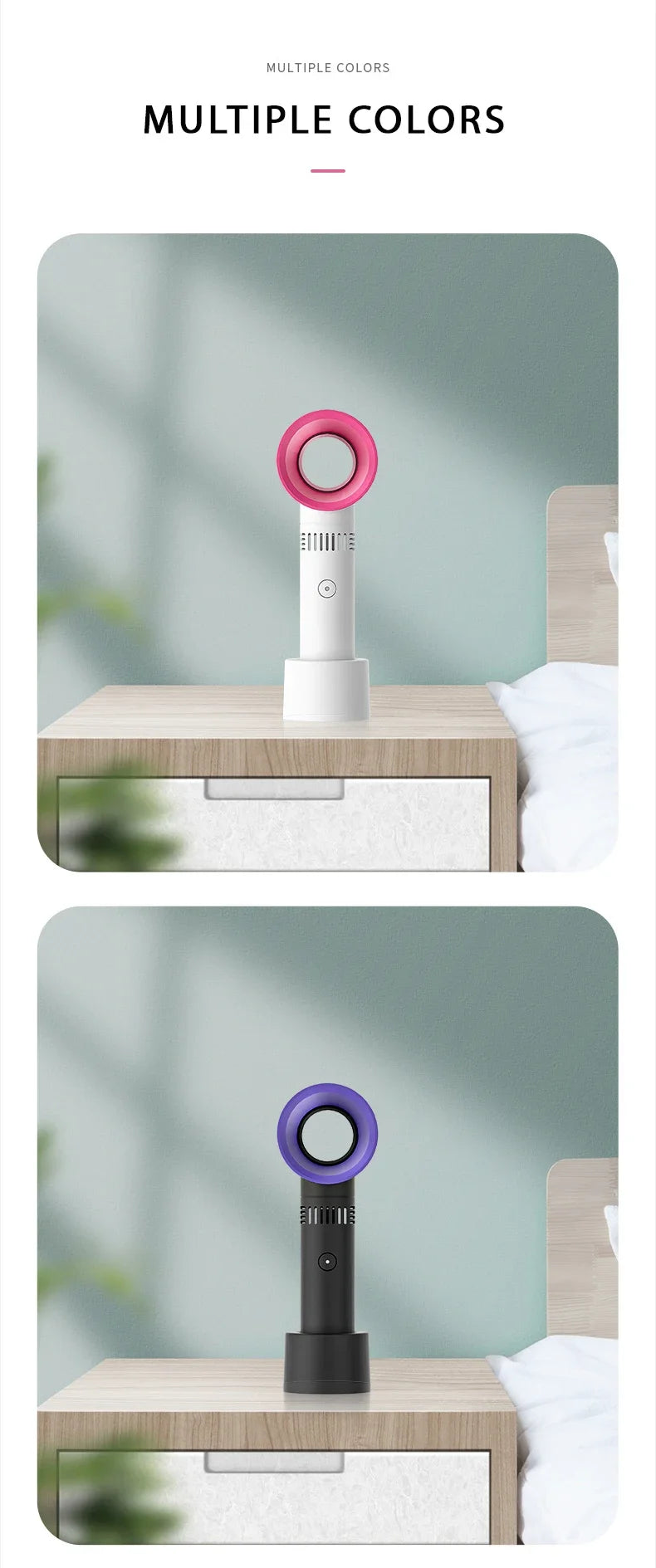 Rechargeable Eyelash Blower USB Portable False Eyelash Fast Drying Bladeless Fan False Eyelash Extender Women's Makeup Tools