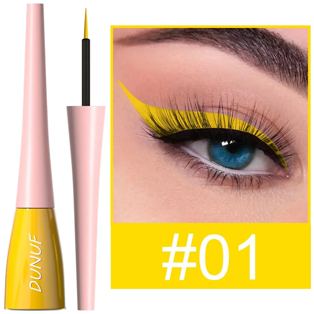 Colorful Liquid Eyeliner Quick Dry Waterproof Eye Pencil Long Lasting Eyes Cosmetic Blue Green Glitter Eye Showdow Makeup Tools