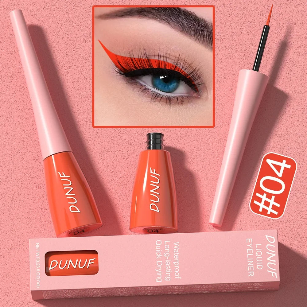Colorful Liquid Eyeliner Quick Dry Waterproof Eye Pencil Long Lasting Eyes Cosmetic Blue Green Glitter Eye Showdow Makeup Tools