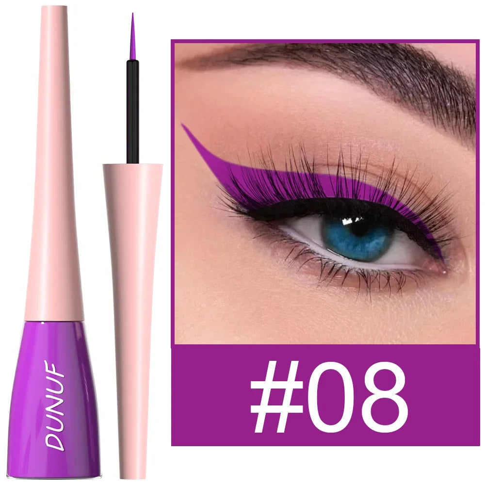 Colorful Liquid Eyeliner Quick Dry Waterproof Eye Pencil Long Lasting Eyes Cosmetic Blue Green Glitter Eye Showdow Makeup Tools