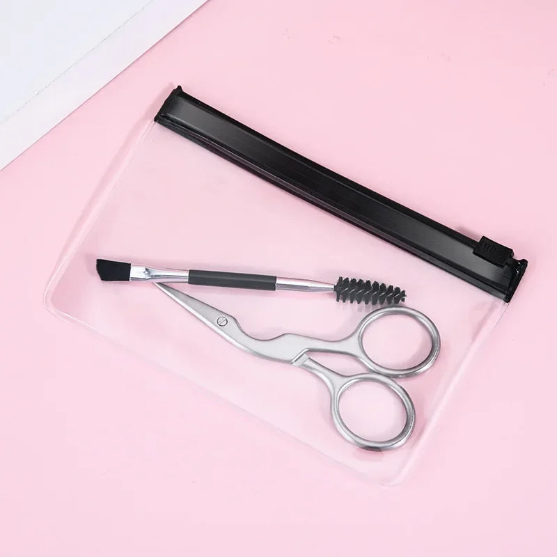2-17 PCS Eyebrow Trimmer Set  Eyebrow Razor Scraping  Eyebrow Comb Razor Clip Scissors Tweezers Makeup Tools Sets