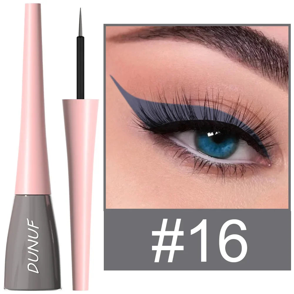 Colorful Liquid Eyeliner Quick Dry Waterproof Eye Pencil Long Lasting Eyes Cosmetic Blue Green Glitter Eye Showdow Makeup Tools