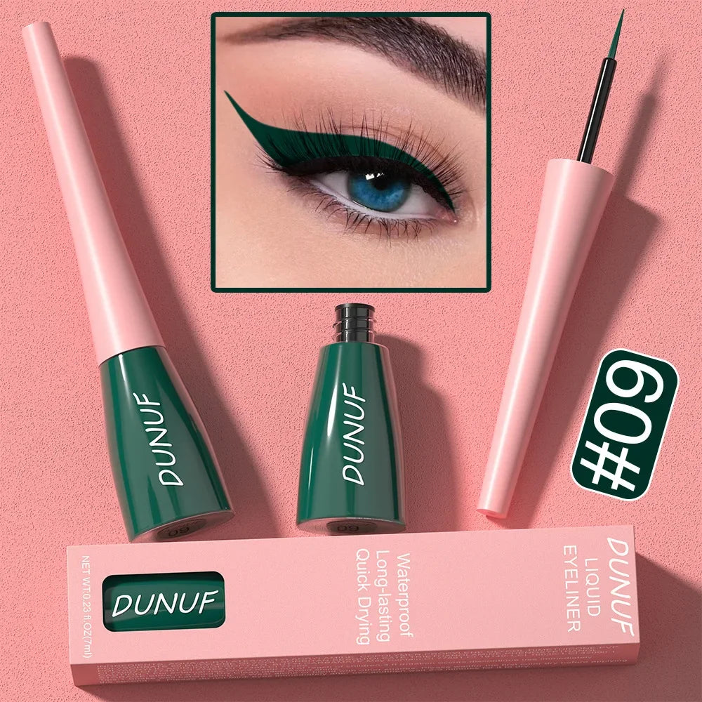 Colorful Liquid Eyeliner Quick Dry Waterproof Eye Pencil Long Lasting Eyes Cosmetic Blue Green Glitter Eye Showdow Makeup Tools