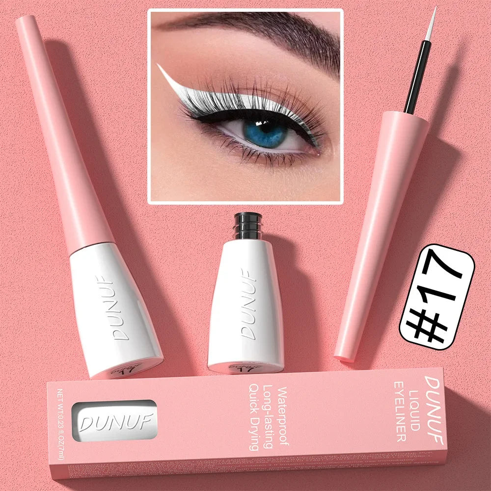 Colorful Liquid Eyeliner Quick Dry Waterproof Eye Pencil Long Lasting Eyes Cosmetic Blue Green Glitter Eye Showdow Makeup Tools