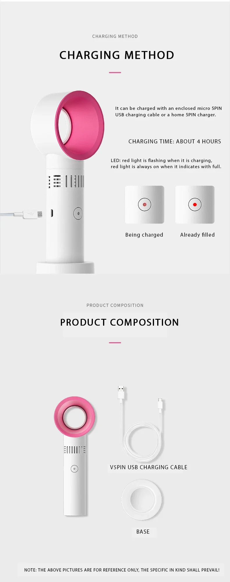 Rechargeable Eyelash Blower USB Portable False Eyelash Fast Drying Bladeless Fan False Eyelash Extender Women's Makeup Tools