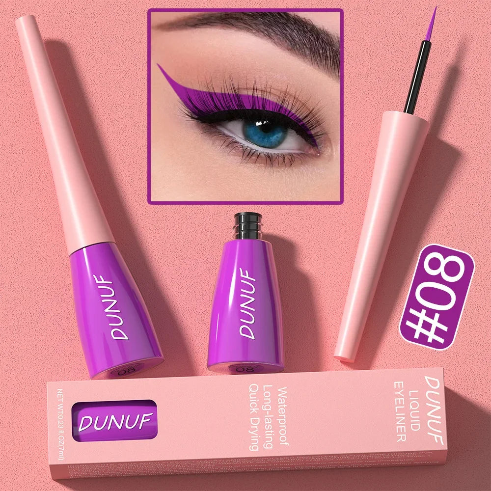 Colorful Liquid Eyeliner Quick Dry Waterproof Eye Pencil Long Lasting Eyes Cosmetic Blue Green Glitter Eye Showdow Makeup Tools