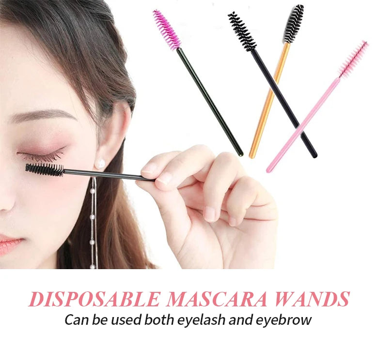 CNK Disposable Lip Brushes Eyelash Mascara Wands 2 In 1 Bundle Sale Lipstick Cotton Swab Lipgloss Brush Makeup Tools Applicators