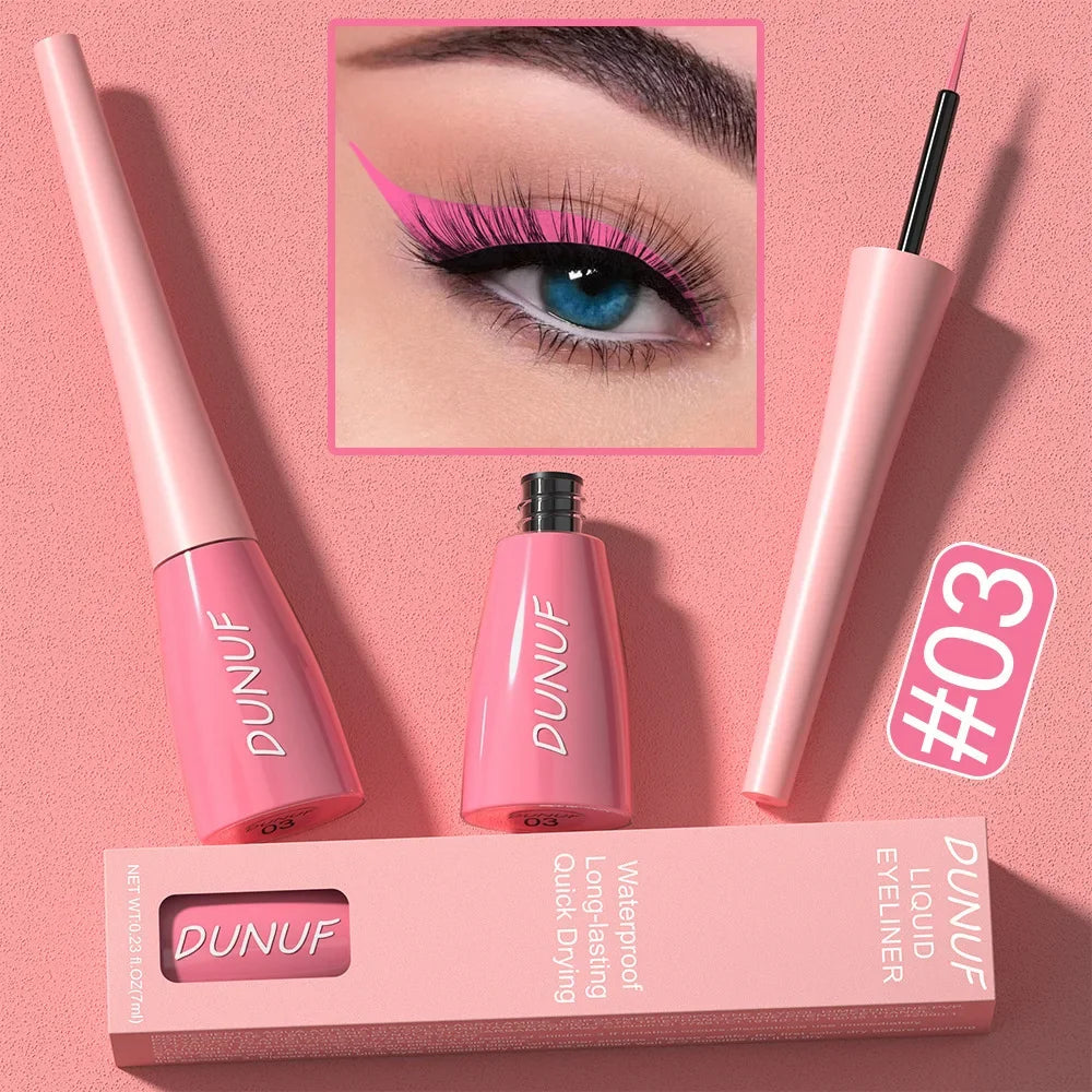 Colorful Liquid Eyeliner Quick Dry Waterproof Eye Pencil Long Lasting Eyes Cosmetic Blue Green Glitter Eye Showdow Makeup Tools