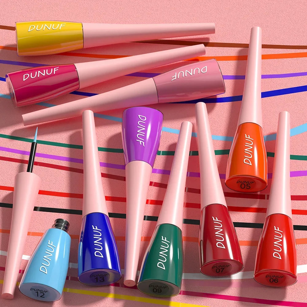 Colorful Liquid Eyeliner Quick Dry Waterproof Eye Pencil Long Lasting Eyes Cosmetic Blue Green Glitter Eye Showdow Makeup Tools