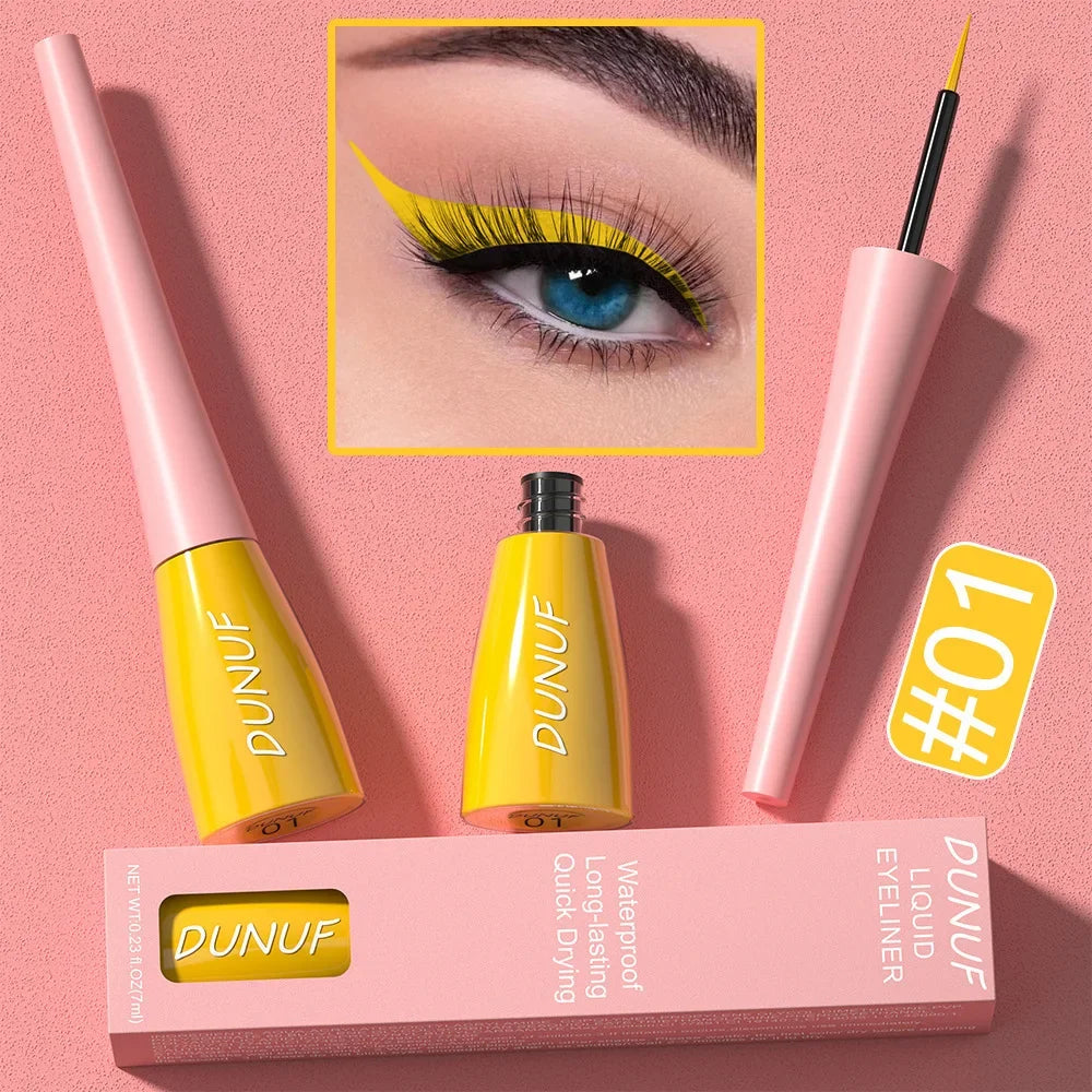 Colorful Liquid Eyeliner Quick Dry Waterproof Eye Pencil Long Lasting Eyes Cosmetic Blue Green Glitter Eye Showdow Makeup Tools