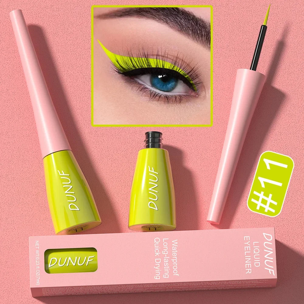 Colorful Liquid Eyeliner Quick Dry Waterproof Eye Pencil Long Lasting Eyes Cosmetic Blue Green Glitter Eye Showdow Makeup Tools