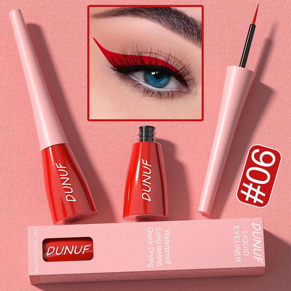 Colorful Liquid Eyeliner Quick Dry Waterproof Eye Pencil Long Lasting Eyes Cosmetic Blue Green Glitter Eye Showdow Makeup Tools