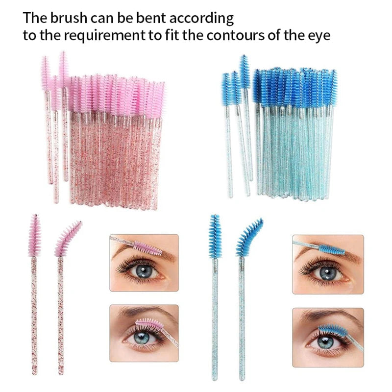 CNK Disposable Lip Brushes Eyelash Mascara Wands 2 In 1 Bundle Sale Lipstick Cotton Swab Lipgloss Brush Makeup Tools Applicators