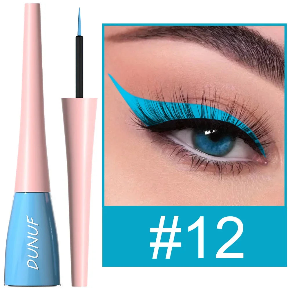 Colorful Liquid Eyeliner Quick Dry Waterproof Eye Pencil Long Lasting Eyes Cosmetic Blue Green Glitter Eye Showdow Makeup Tools