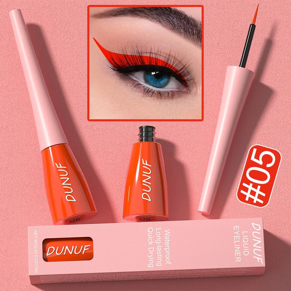 Colorful Liquid Eyeliner Quick Dry Waterproof Eye Pencil Long Lasting Eyes Cosmetic Blue Green Glitter Eye Showdow Makeup Tools